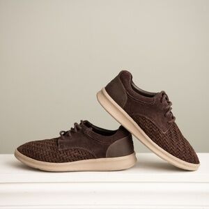 UGG Hepner Woven Lace Upp Shoes, Woven Brown Suede Upper, Mens 7.5 / Womens 9